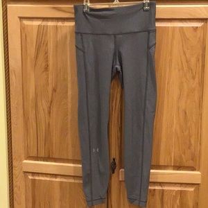 Under Armour Heatgear Compression Athletic Leggings Gray Small